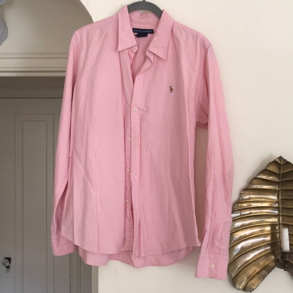 Ralph Lauren Tops - Ralph Lauren Classic Pink Oxford Polo
